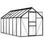 Greenhouse With Base Frame Anthracite Aluminium 3.61 M²