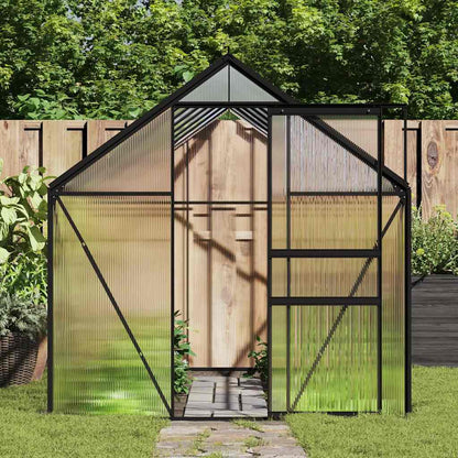 Greenhouse With Base Frame Anthracite Aluminium 3.61 M²