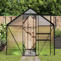 Greenhouse With Base Frame Anthracite Aluminium 3.61 M²