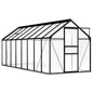 Greenhouse With Base Frame Anthracite Aluminium 3.61 M²