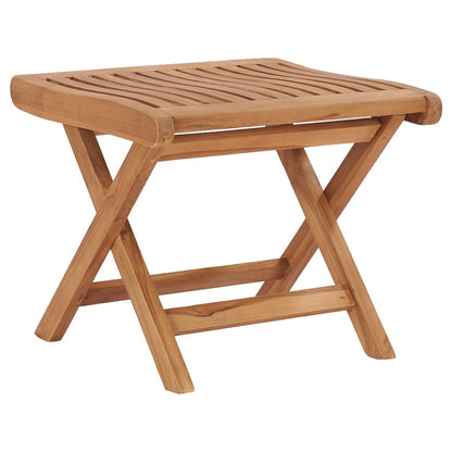 Folding Footrest 46.5X49X41.5 Cm Solid Teak Wood