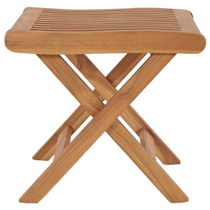 Folding Footrest 46.5X49X41.5 Cm Solid Teak Wood