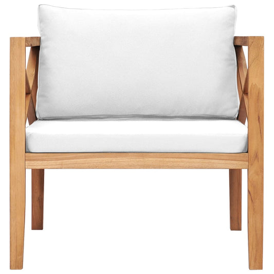 Garden Chair With Cushions Solid Teak Wood