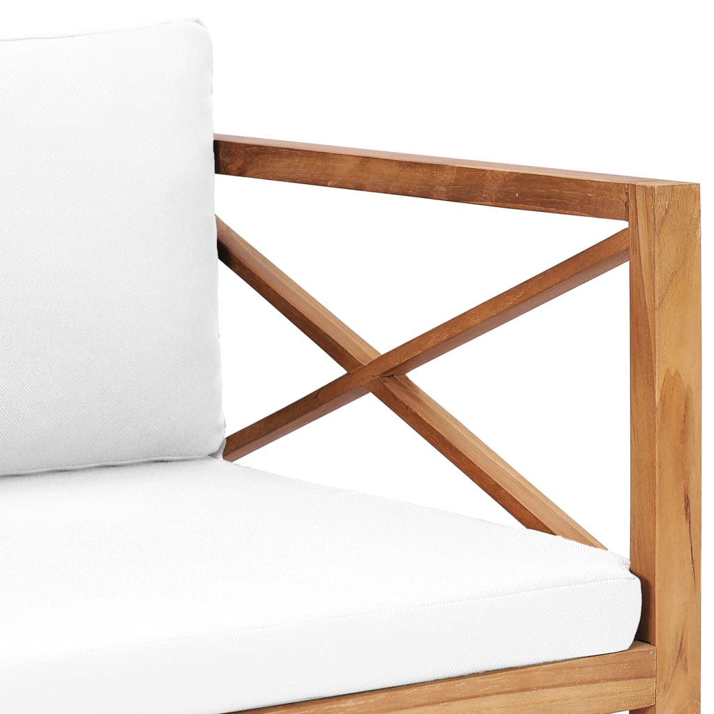 Garden Chair With Cushions Solid Teak Wood