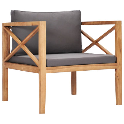 Garden Chair With Cushions Solid Teak Wood
