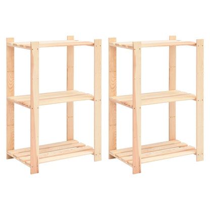 3-Tier Storage Rack 60X38X90 Cm Solid Wood Pine 150 Kg