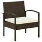Garden Chair With Cushion Poly Rattan