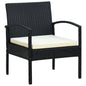 Garden Chair With Cushion Poly Rattan