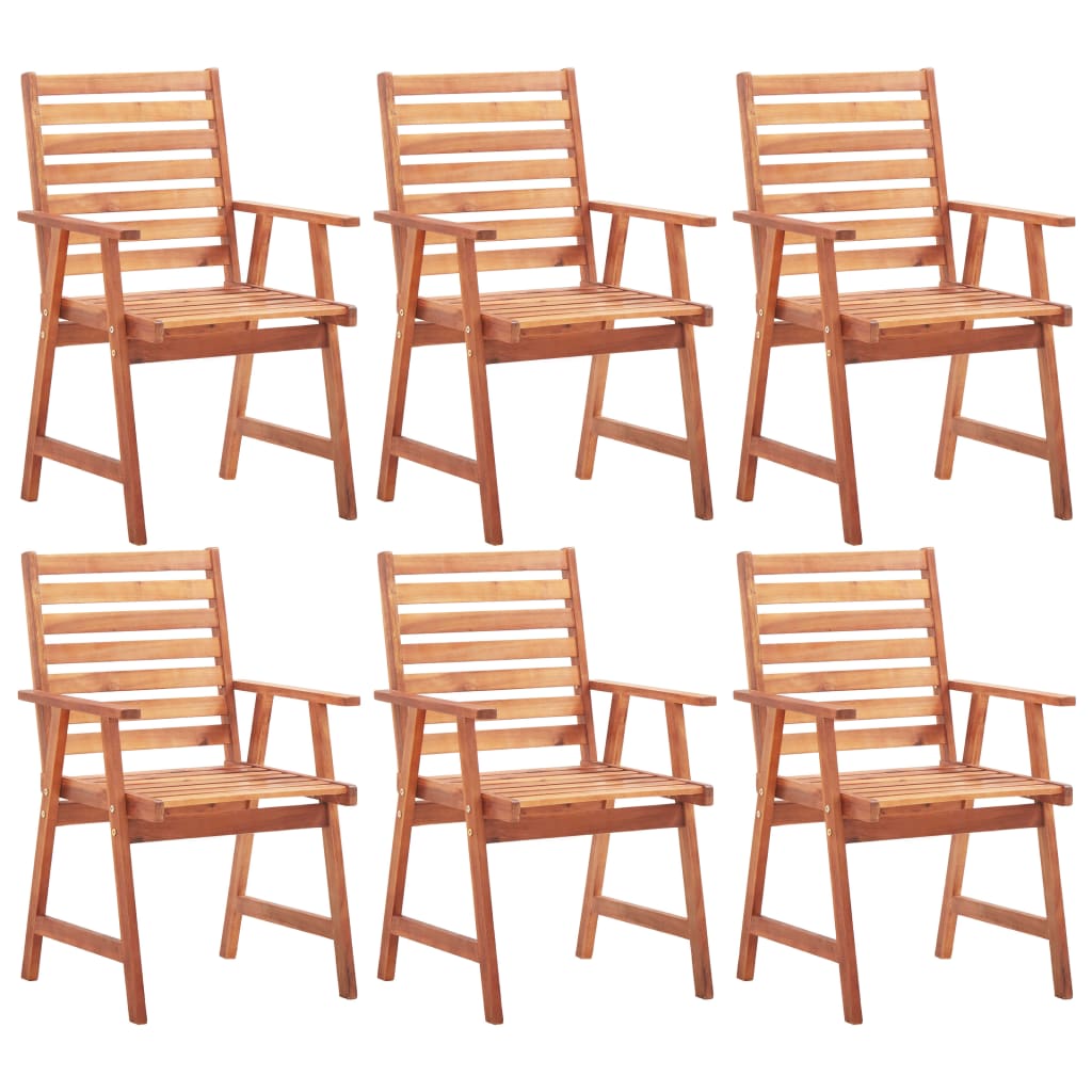 Outdoor Dining Chairs 2 Pcs Solid Acacia Wood