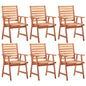 Outdoor Dining Chairs 2 Pcs Solid Acacia Wood