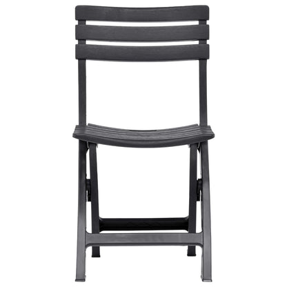 Folding Garden Chairs 2 Pcs Plastic