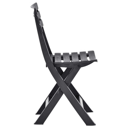 Folding Garden Chairs 2 Pcs Plastic