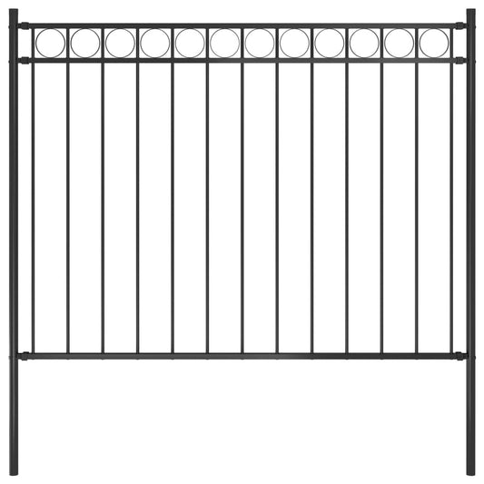 Garden Fence Steel Black