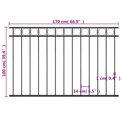 Fence Panel Steel Black