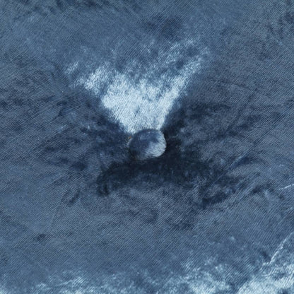 Round Pouffe Velvet 40X20 Cm Blue