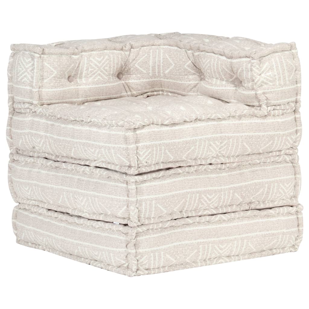 3-Seater Modular Pouffe Fabric