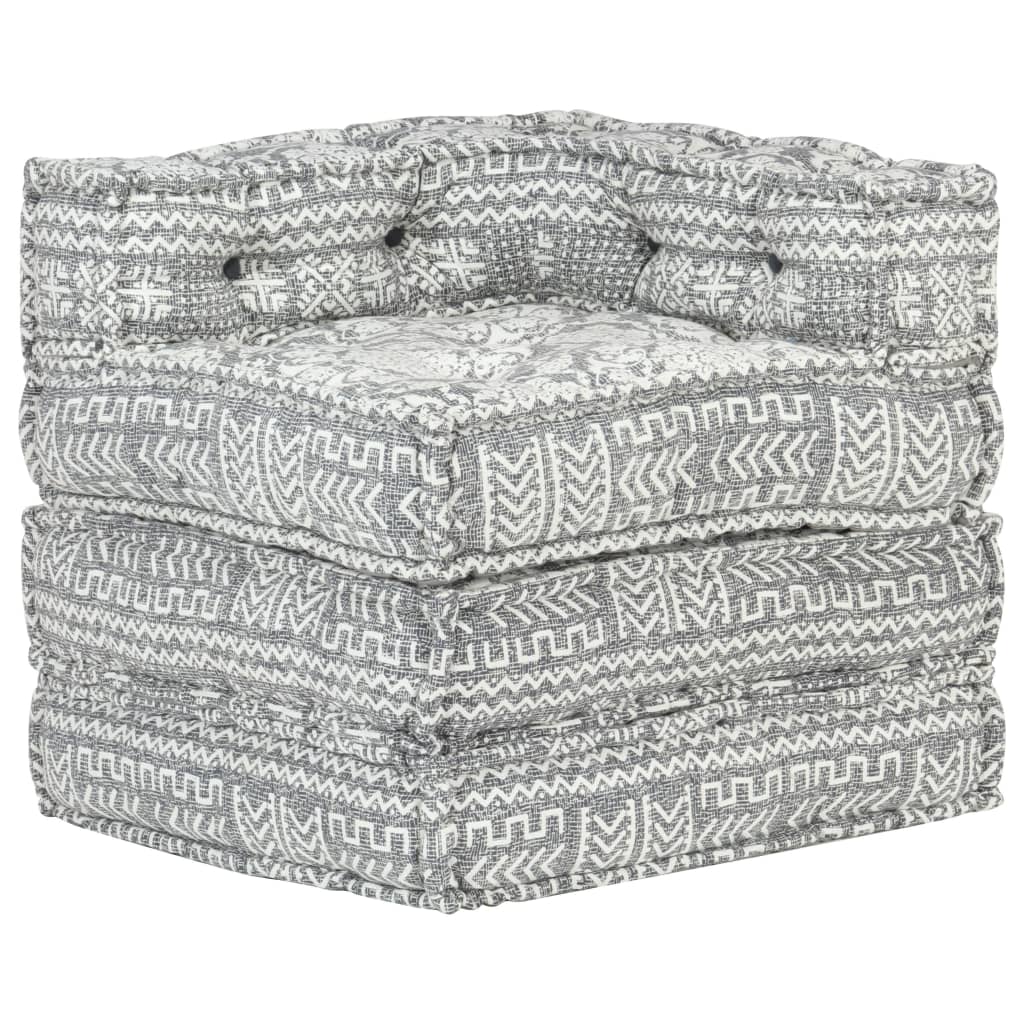 3-Seater Modular Pouffe Fabric