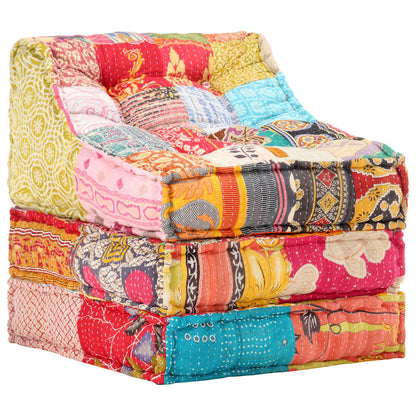 3-Seater Modular Pouffe Fabric