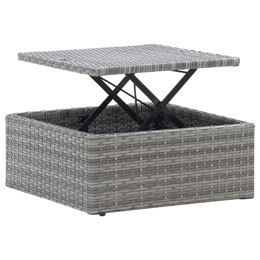 Garden Lounge Bed With Roof Mixed Poly Rattan