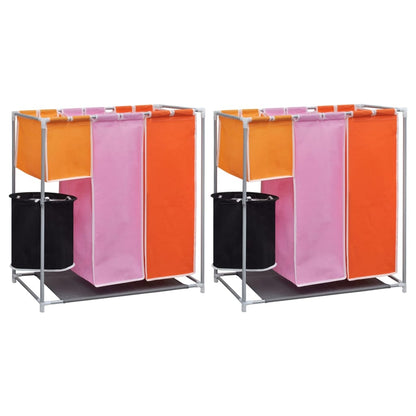 3-Section Laundry Sorter Hamper With A Washing Bin