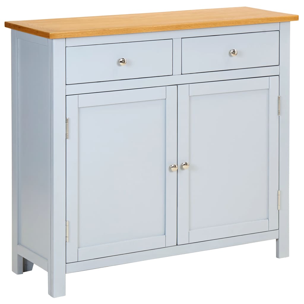 Sideboard 110X33.5X70 Cm Solid Oak Wood