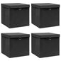 Storage Boxes With Lids 10 Pcs Grey 32X32X32 Cm Fabric