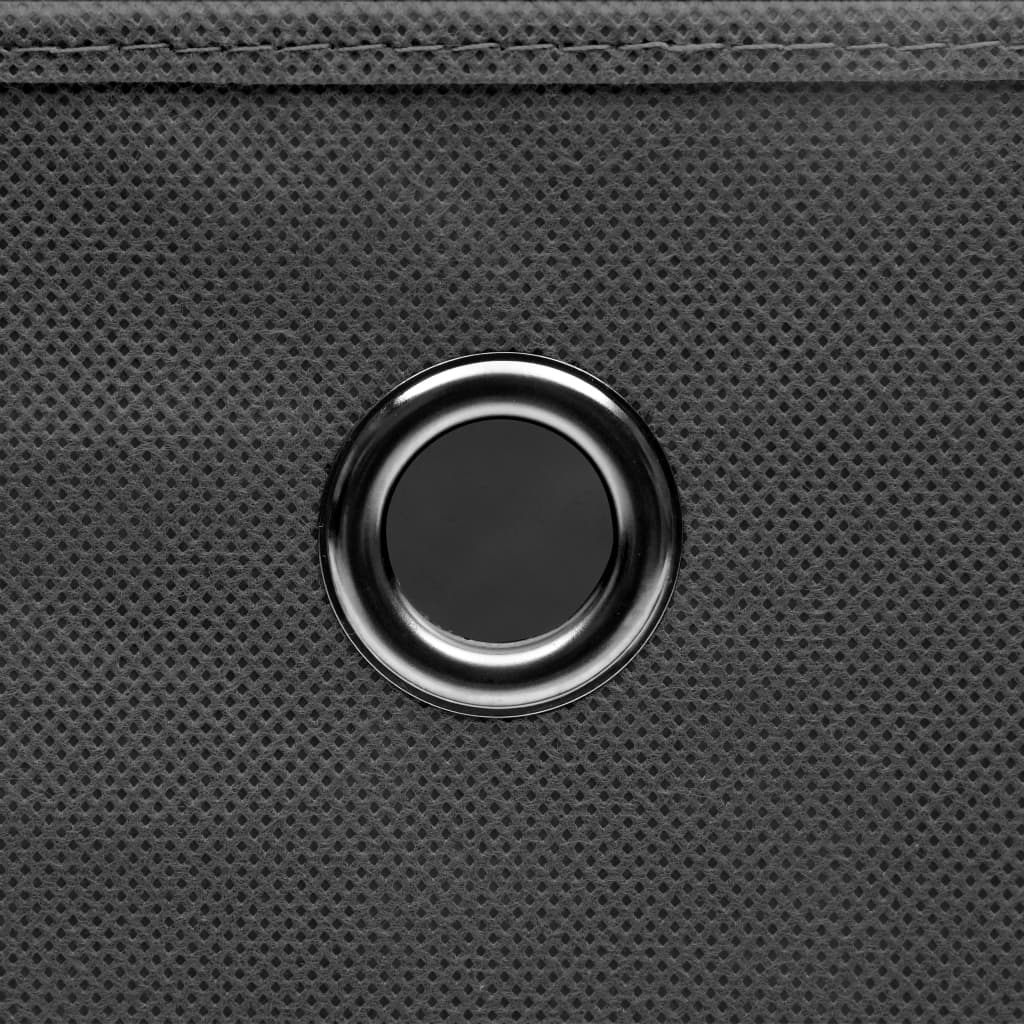Storage Boxes With Lids 10 Pcs Grey 32X32X32 Cm Fabric