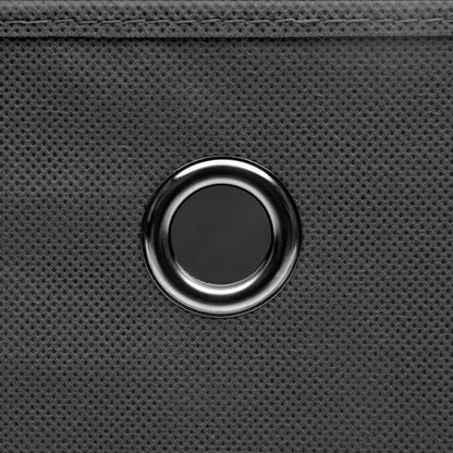 Storage Boxes With Lids 10 Pcs Grey 32X32X32 Cm Fabric