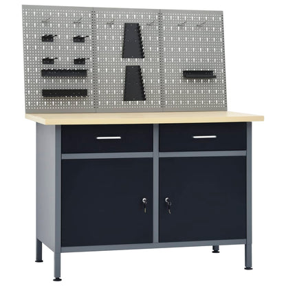 Workbench With Three Wall Panels