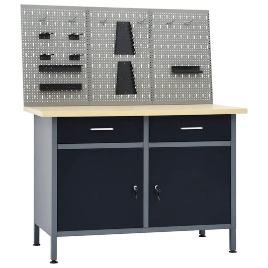 Workbench With Three Wall Panels