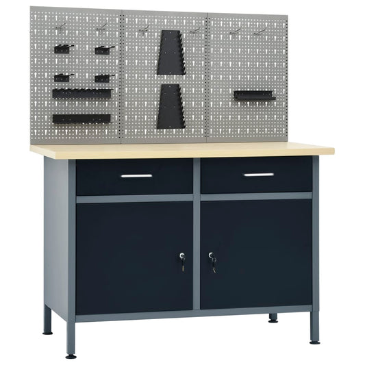 Workbench With Three Wall Panels