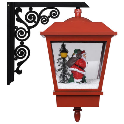 Christmas Wall Lamp With Led Lights And Santa Red 40X27X45 Cm