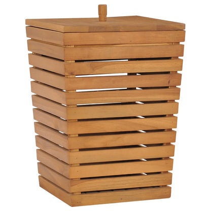 Laundry Basket 30X30X45 Cm Solid Teak Wood