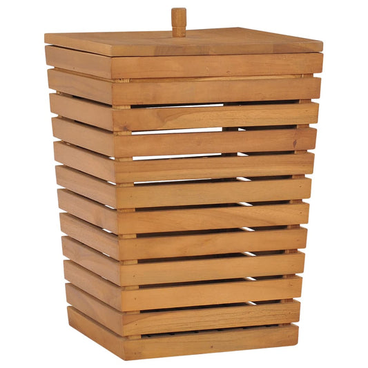 Laundry Basket 30X30X45 Cm Solid Teak Wood