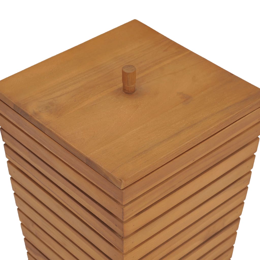 Laundry Basket 30X30X45 Cm Solid Teak Wood