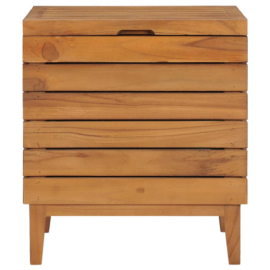 Laundry Basket Solid Teak Wood