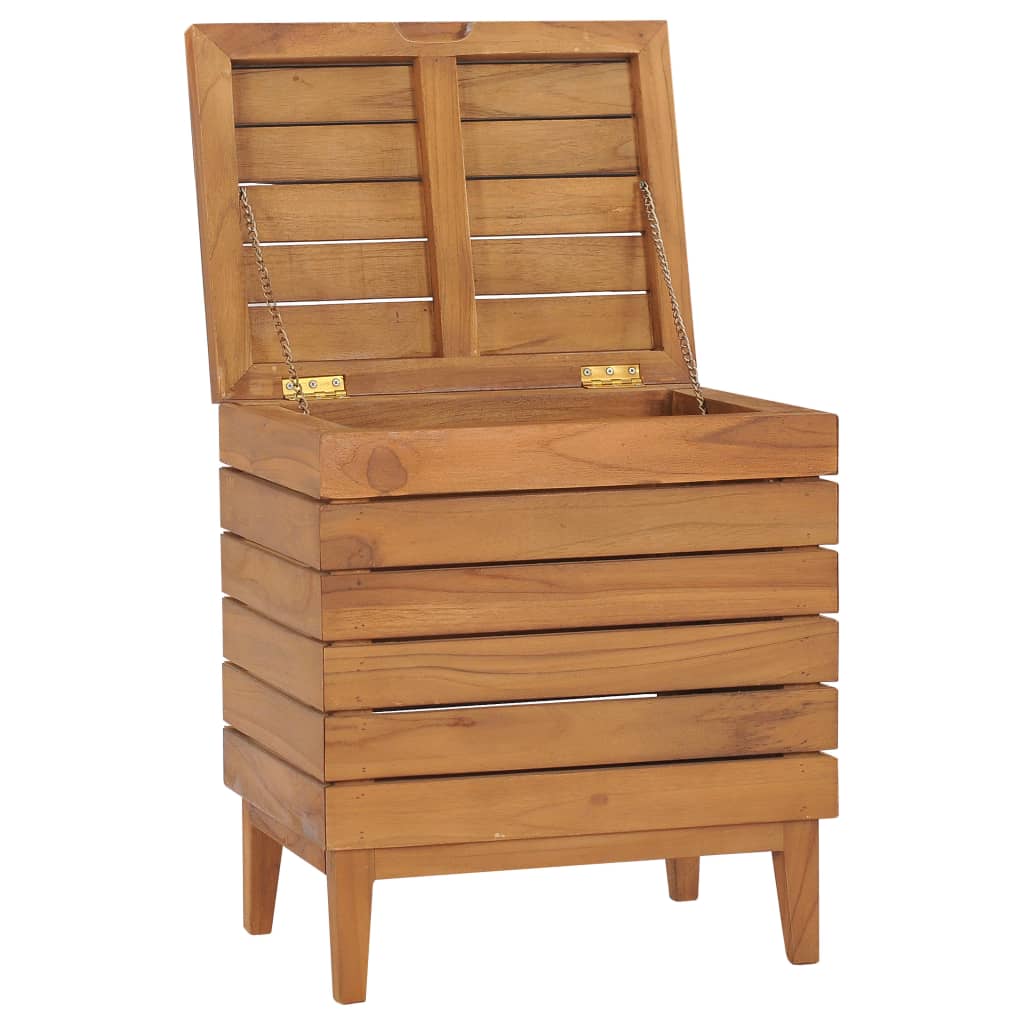 Laundry Basket Solid Teak Wood