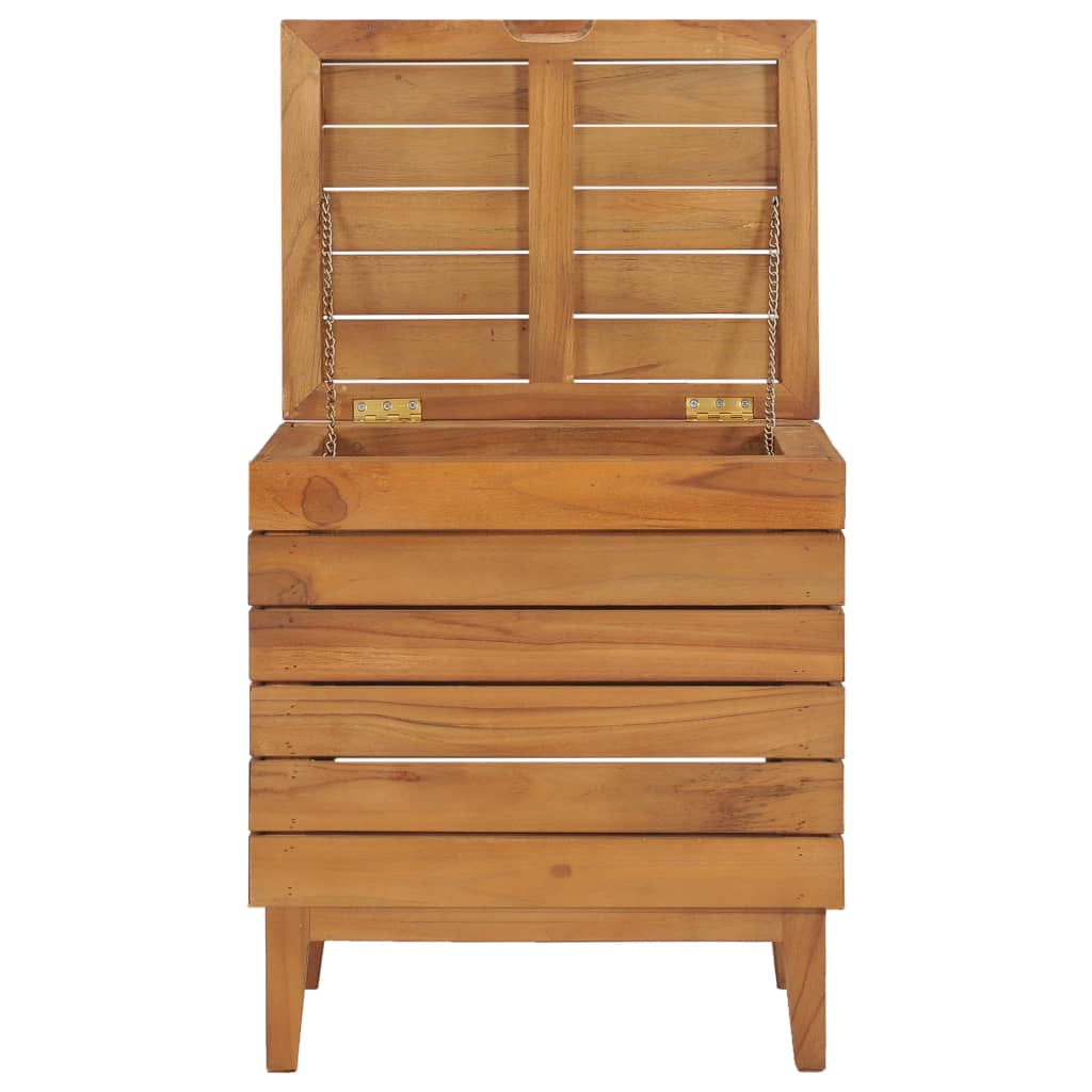 Laundry Basket Solid Teak Wood