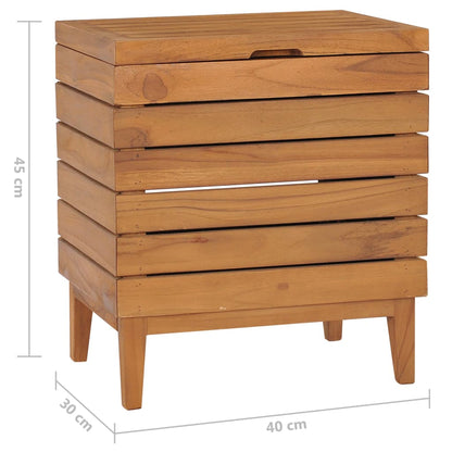Laundry Basket Solid Teak Wood