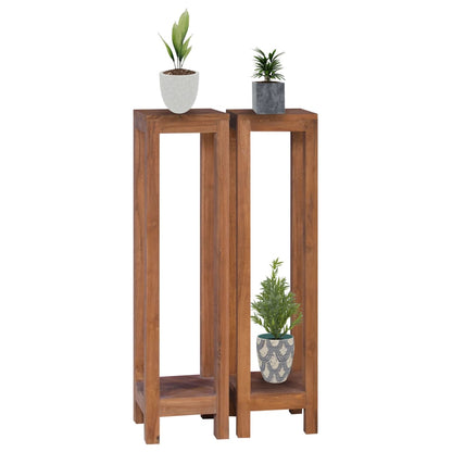 Plant Stands 3 Pcs Solid Teak Wood