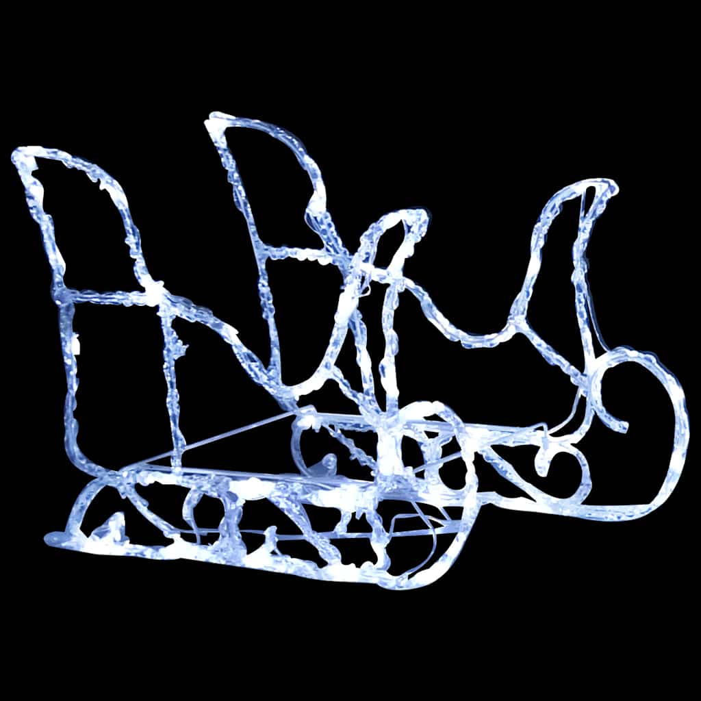 Reindeers & Sleigh Christmas Decoration 160 Leds 130 Cm Acrylic