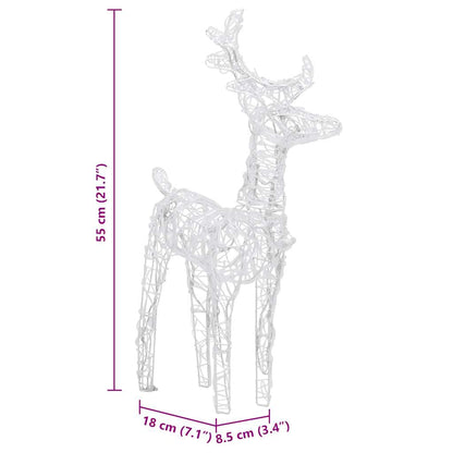 Reindeers & Sleigh Christmas Decoration 160 Leds 130 Cm Acrylic