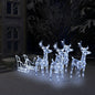 Reindeers & Sleigh Christmas Decoration 160 Leds 130 Cm Acrylic