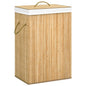 Bamboo Laundry Basket With 2 Sections 72 L
