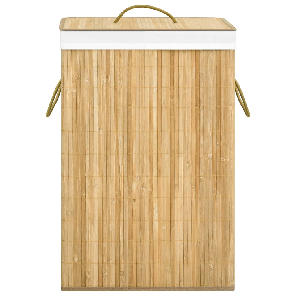 Bamboo Laundry Basket With 2 Sections 72 L