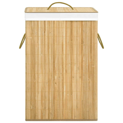 Bamboo Laundry Basket With 2 Sections 72 L