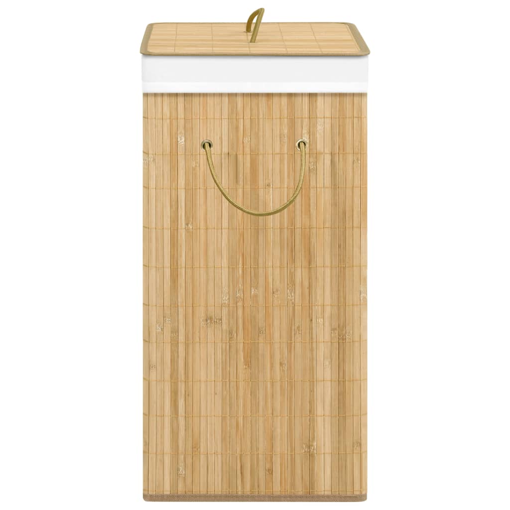 Bamboo Laundry Basket With 2 Sections 72 L