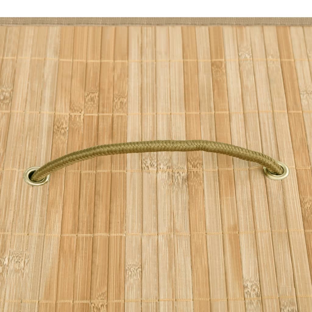Bamboo Laundry Basket With 2 Sections 72 L