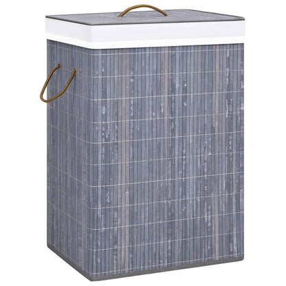 Bamboo Laundry Basket With 2 Sections 72 L