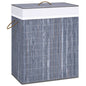 Bamboo Laundry Basket With 2 Sections 72 L